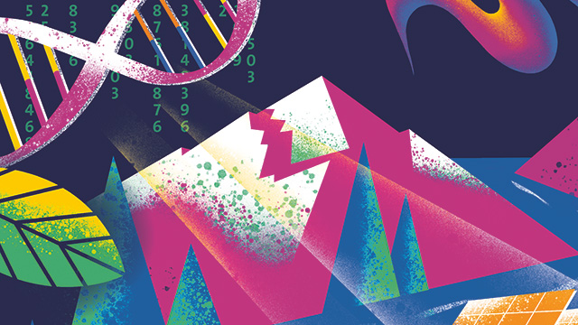 Illustration eines Berges