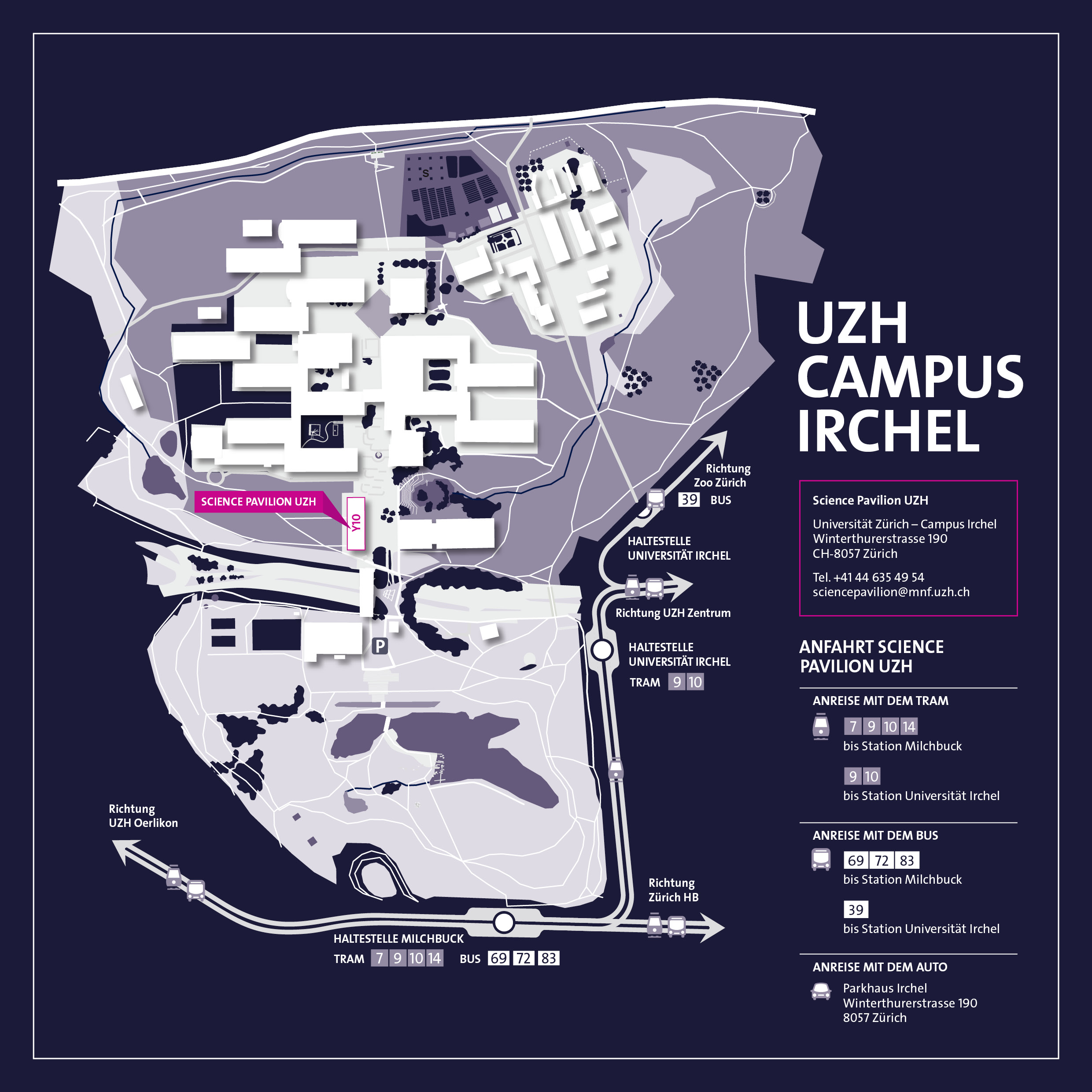Ortplan Irchel Campus